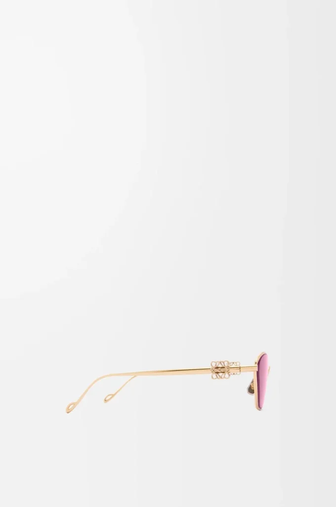 Anagram Sechseckige Sonnenbrille Burgundy