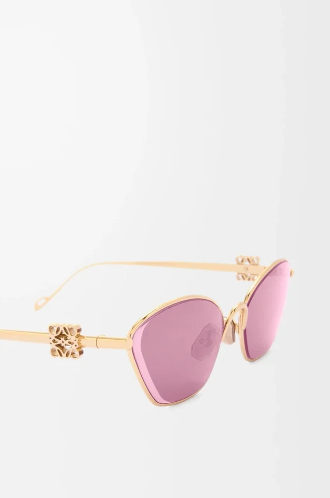 Anagram Sechseckige Sonnenbrille Burgundy