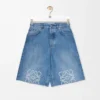 Anagram-Shorts aus Denim Gewaschener Denim