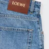 Anagram-Shorts aus Denim Gewaschener Denim