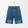 Anagram-Shorts aus Denim Jeansblau