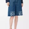 Anagram-Shorts aus Denim Jeansblau