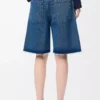 Anagram-Shorts aus Denim Jeansblau