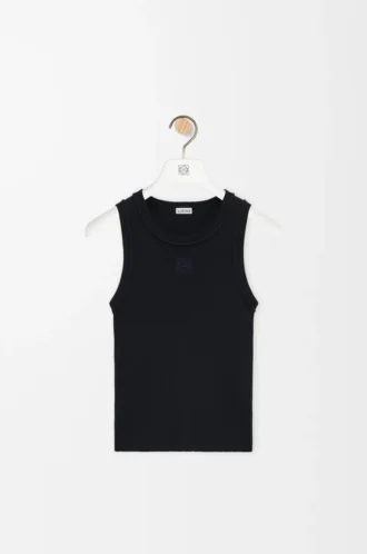 Anagram-Tanktop aus Stretch-Viskose in Schwarz