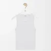 Anagram-Tanktop aus Stretch-Viskose Weiß