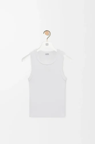 Anagram-Tanktop aus Stretch-Viskose Weiß