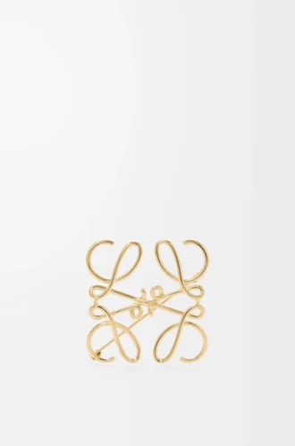 Anagramm-Brosche aus Metall in Gold