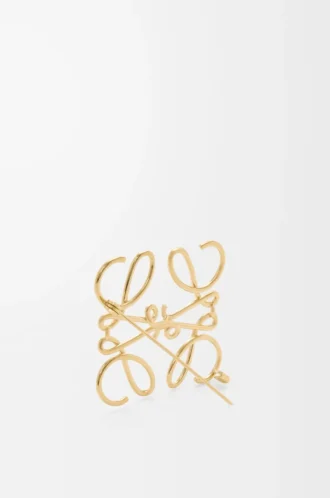 Anagramm-Brosche aus Metall in Gold