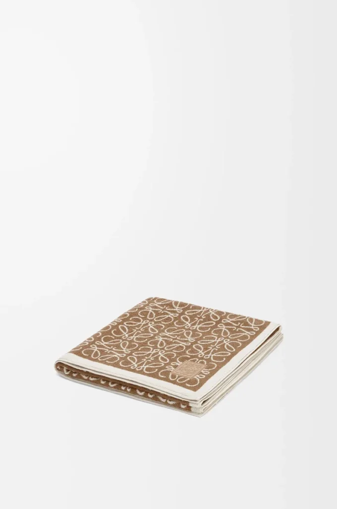 Anagramm-Handtuch aus Baumwolle Beige