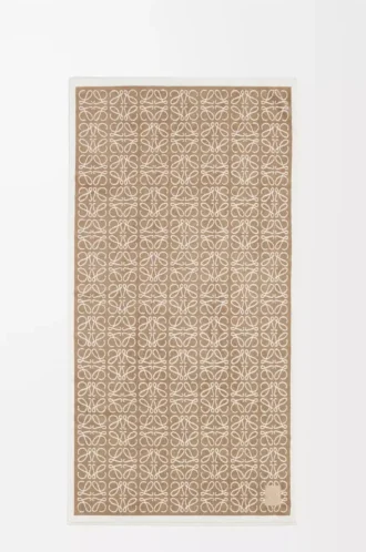 Anagramm-Handtuch aus Baumwolle Beige