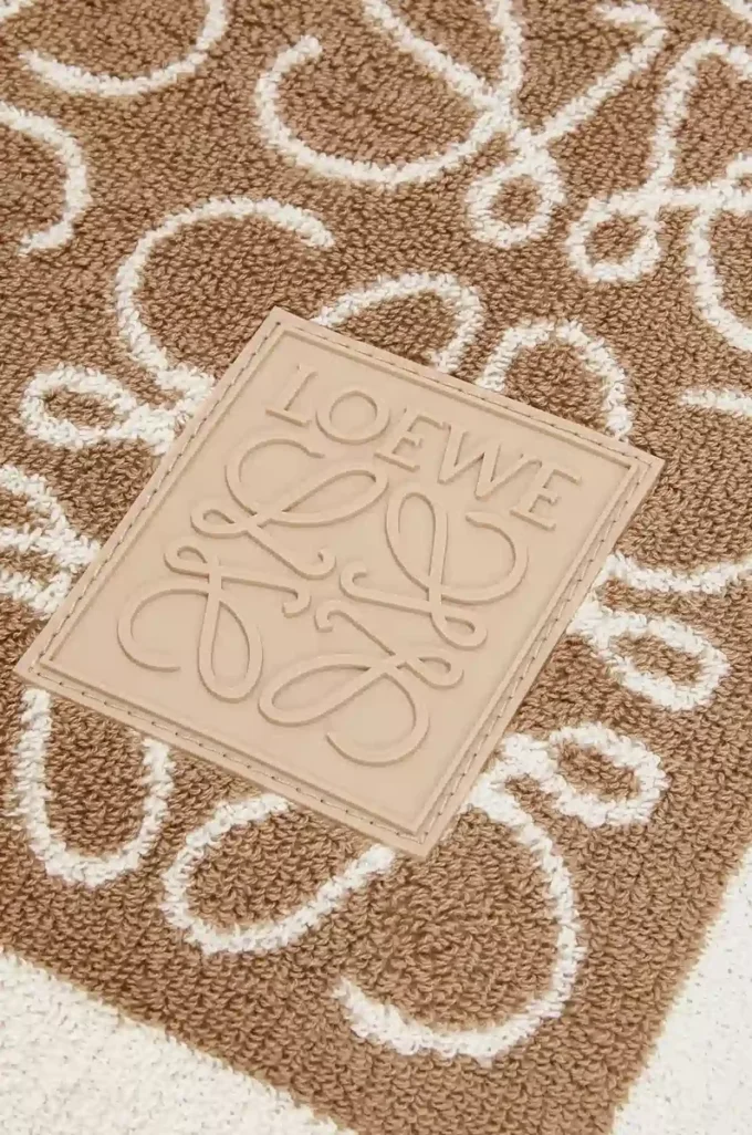 Anagramm-Handtuch aus Baumwolle Beige
