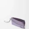 Anagramm-Münzkartenetui aus pebble-genarbtem Kalbsleder in Dirty Mauve