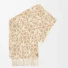 Anagramm-Schal aus Alpaka- und Wollmischung Beige/Weiß
