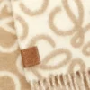 Anagramm-Schal aus Alpaka- und Wollmischung Beige/Weiß