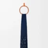 Anagramm-Schal aus Seide und Kaschmir Marineblau/Anthrazit/Marineblau