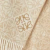 Anagramm-Schal aus Wolle und Kaschmir Beige