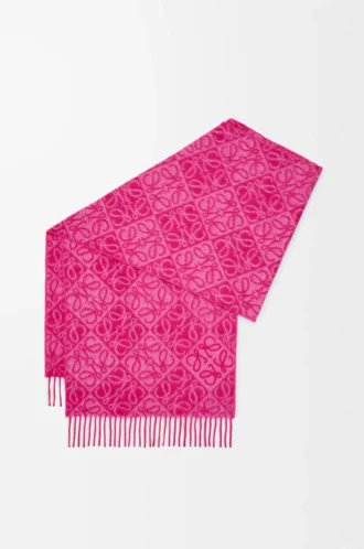 Anagramm-Schal aus Wolle und Kaschmir Fuchsia