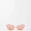 Anagramm-Sonnenbrille in Sechseckform Roségold