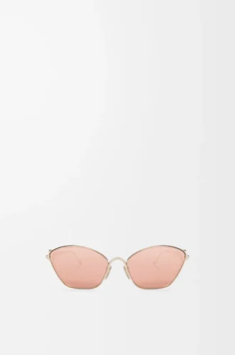 Anagramm-Sonnenbrille in Sechseckform Roségold