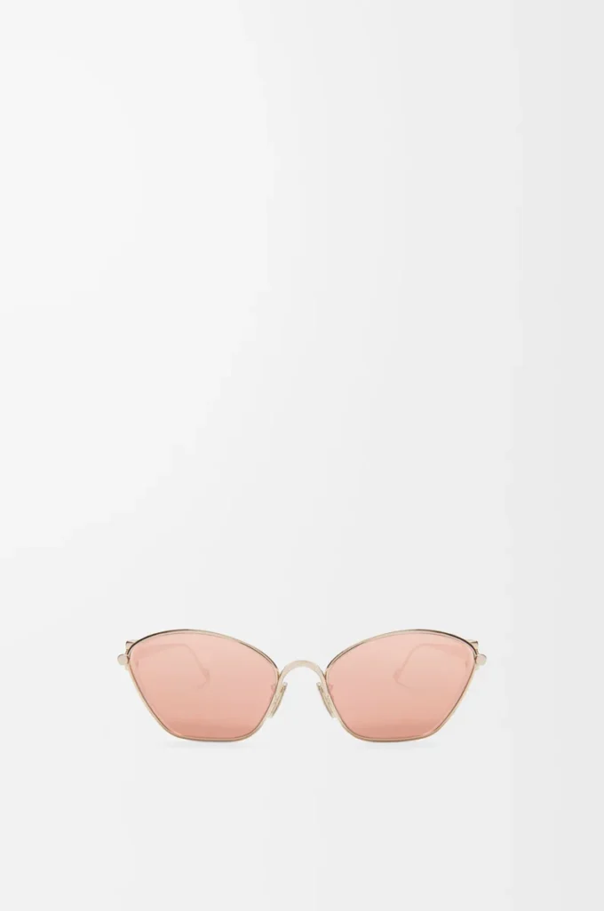 Anagramm-Sonnenbrille in Sechseckform Roségold