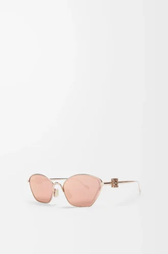 Anagramm-Sonnenbrille in Sechseckform Roségold