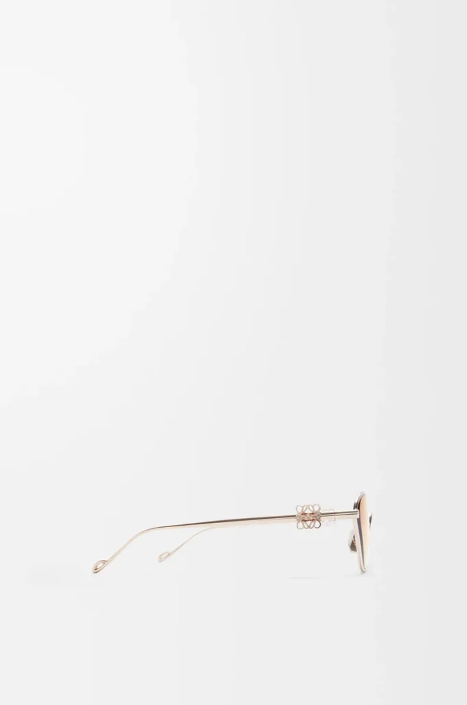 Anagramm-Sonnenbrille in Sechseckform Roségold