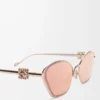Anagramm-Sonnenbrille in Sechseckform Roségold