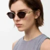 Anagramm-Sonnenbrille in Sechseckform Smoke Moka