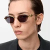 Anagramm-Sonnenbrille in Sechseckform Smoke Moka