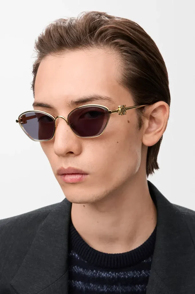 Anagramm-Sonnenbrille in Sechseckform Smoke Moka
