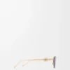 Anagramm-Sonnenbrille in Sechseckform Smoke Moka
