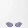Anagramm-Sonnenbrille in Sechseckform, Solid Blue