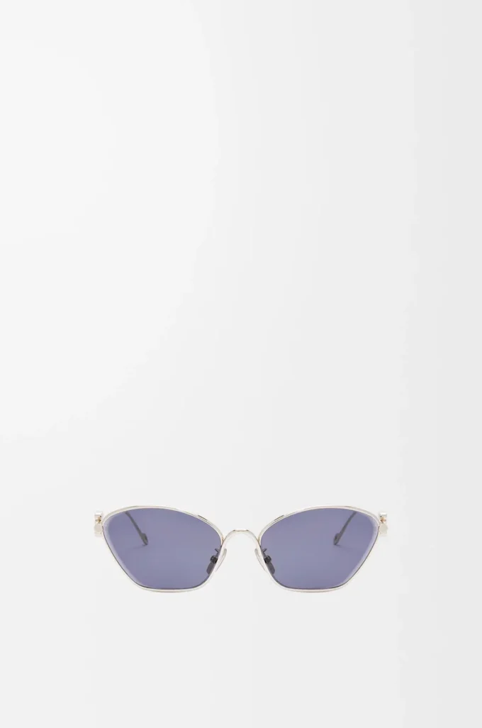 Anagramm-Sonnenbrille in Sechseckform, Solid Blue