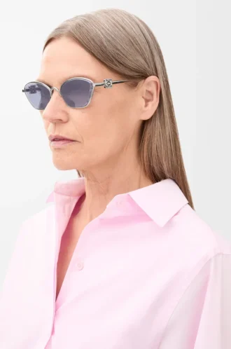 Anagramm-Sonnenbrille in Sechseckform, Solid Blue