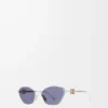 Anagramm-Sonnenbrille in Sechseckform, Solid Blue