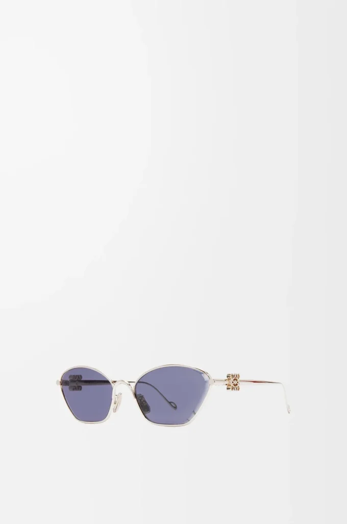 Anagramm-Sonnenbrille in Sechseckform, Solid Blue