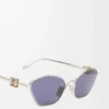 Anagramm-Sonnenbrille in Sechseckform, Solid Blue