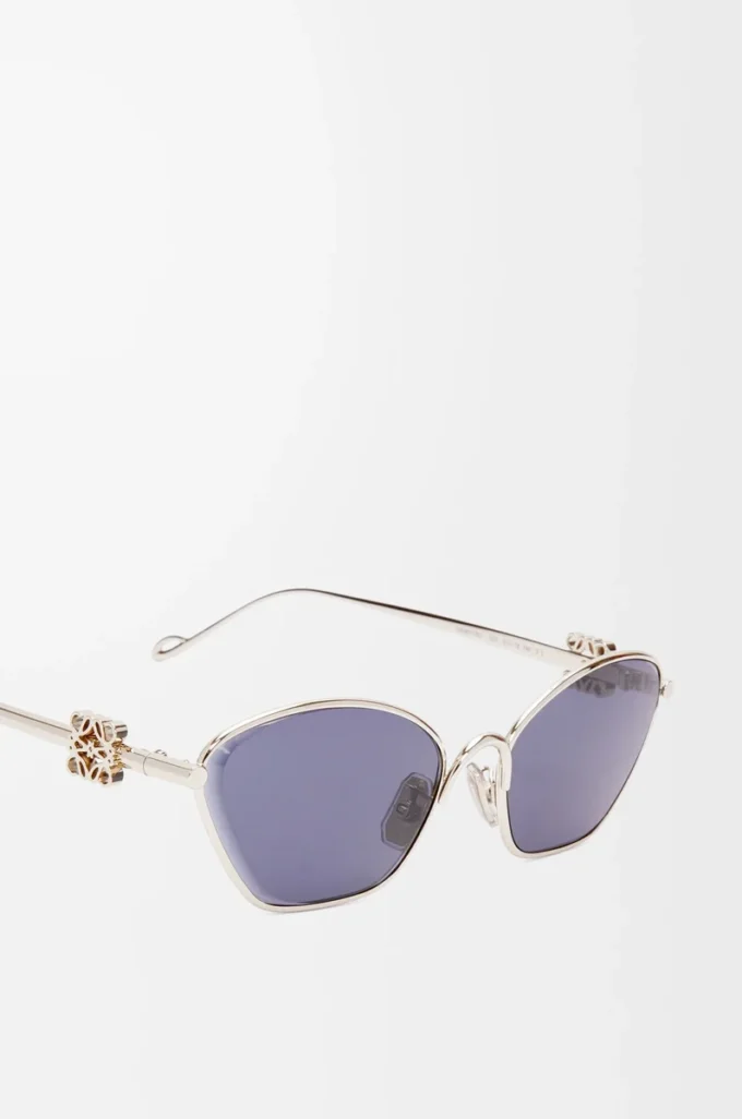 Anagramm-Sonnenbrille in Sechseckform, Solid Blue