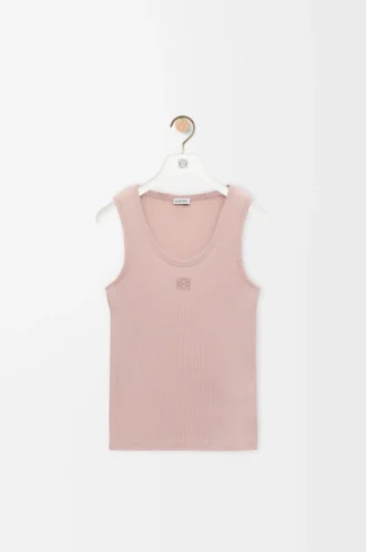 Anagramm-Tanktop aus Seide in Hellrosa