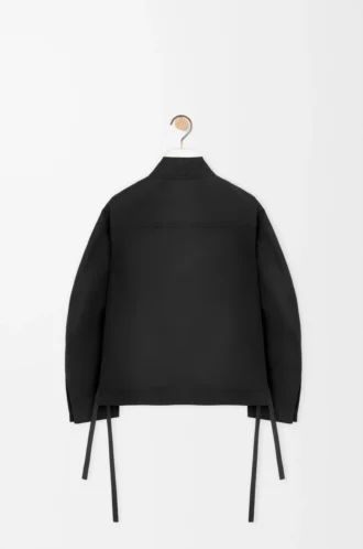 Arbeitsjacke aus Cupro-Mischgewebe Schwarz