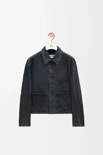 Arbeitsjacke aus Denim Schwarz