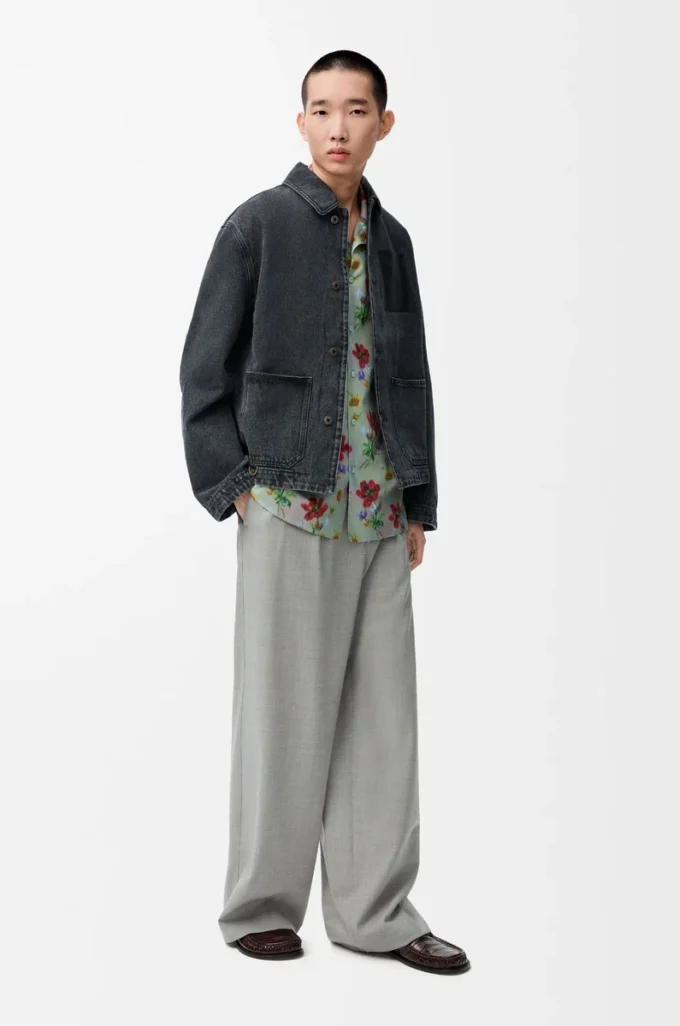 Arbeitsjacke aus Denim Schwarz