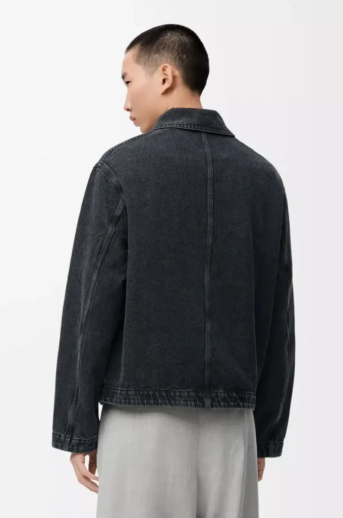 Arbeitsjacke aus Denim Schwarz