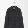 Arbeitsjacke aus Wolle und Kaschmir Charcoal Melange