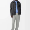 Arbeitsjacke aus Wolle und Kaschmir Charcoal Melange