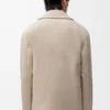 Arbeitsjacke aus Wolle und Kaschmir Hellbeige Melange