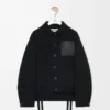 Arbeitsjacke aus Wolle und Kaschmir Schwarz