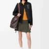 Arbeitsjacke aus Wolle und Kaschmir Schwarz