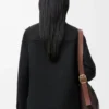 Arbeitsjacke aus Wolle und Kaschmir Schwarz