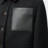 Arbeitsjacke aus Wolle und Kaschmir Schwarz